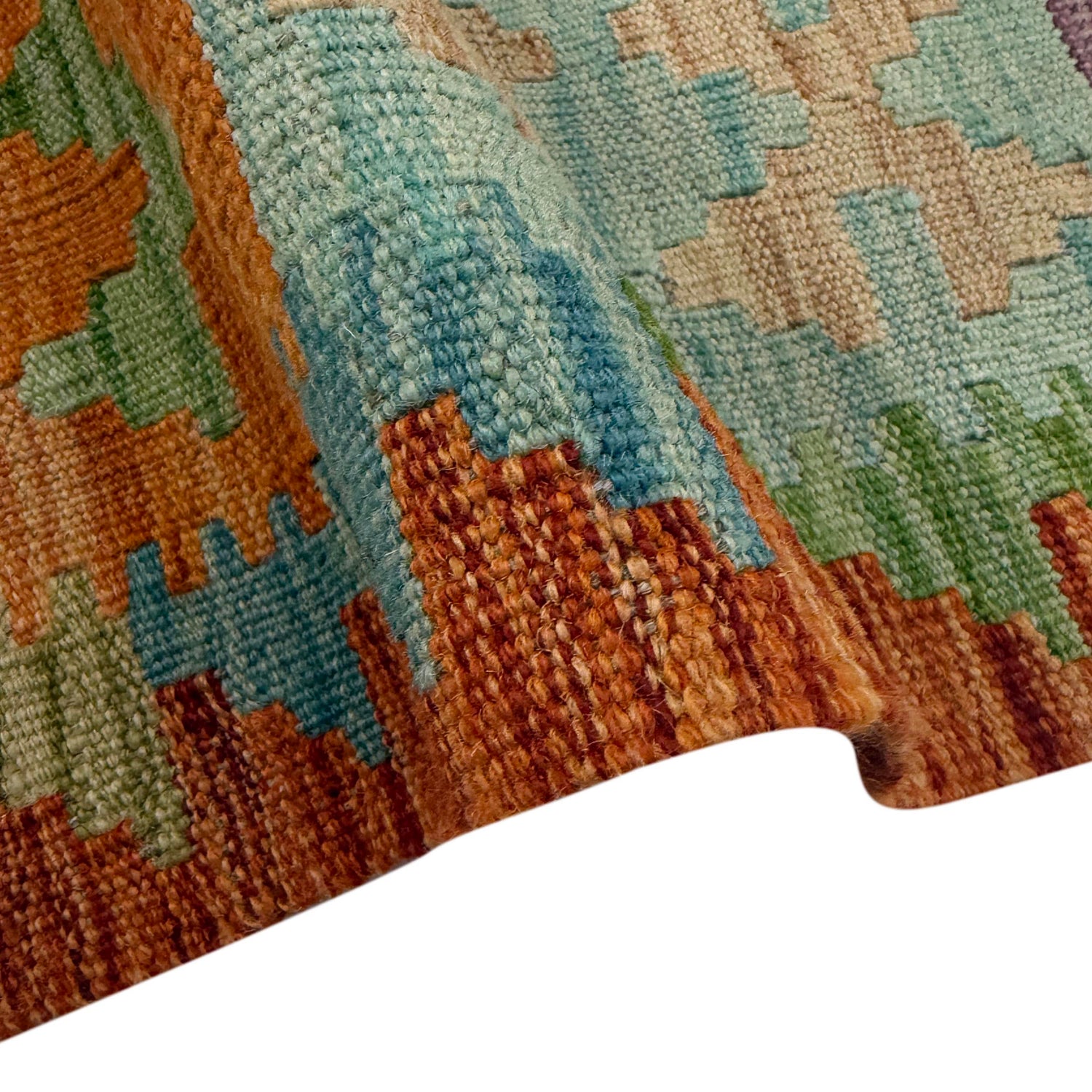 Hand Woven Wool Kelim 5' 9" x 8' 1" ft / 176 x 246 cm - No. Y39480