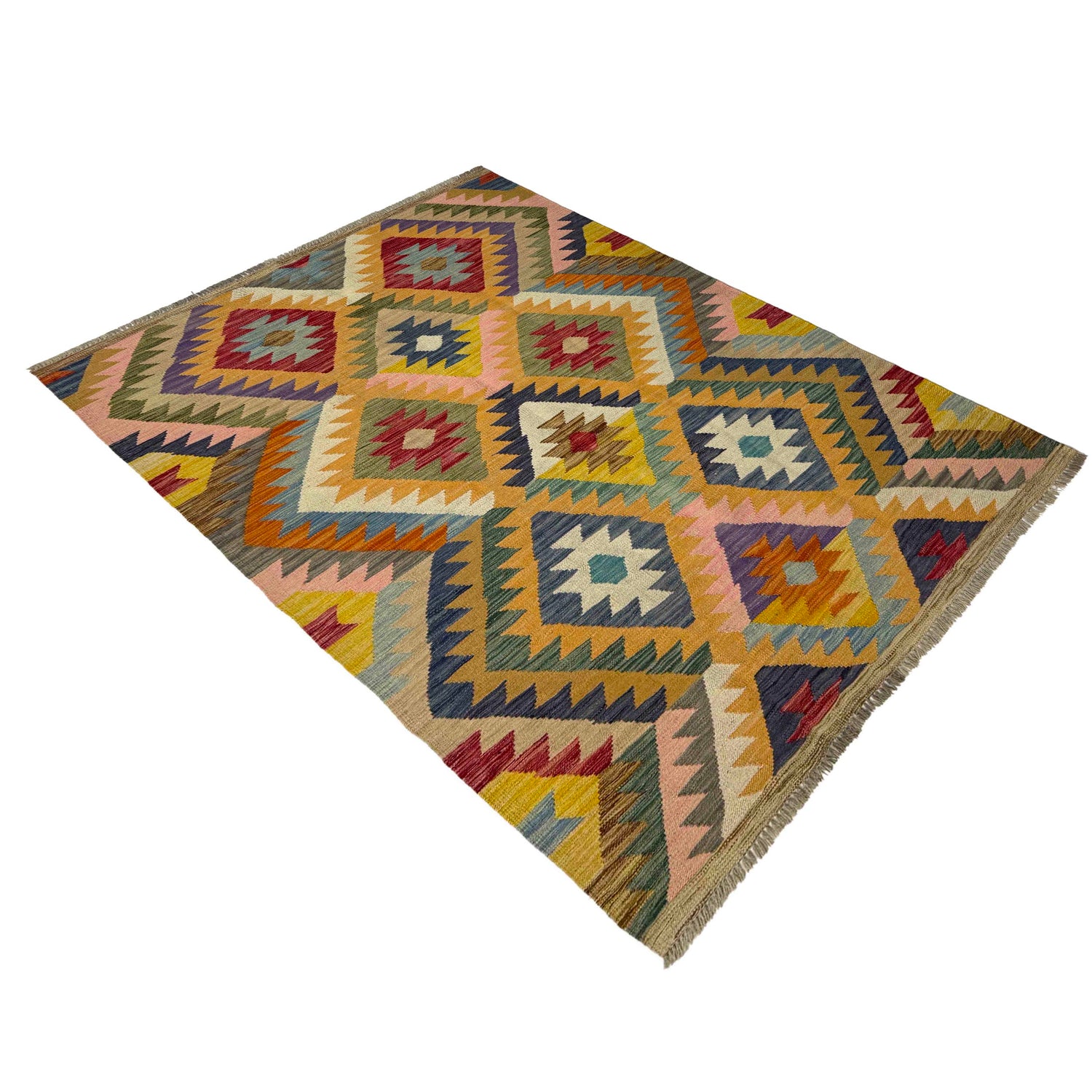 Small Size Chobi Kilim 4' 1" x 6' 0" ft / 125 x 183 cm - No. Y39482