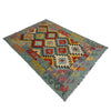 Hand Knotted Flatweave Kilim 4' 4" x 6' 8" ft / 131 x 204 cm - No. Y39483