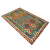 Handmade Afghan Vegetable Kilim 4' 1" x 6' 5" ft / 125 x 196 cm - No. Y39484