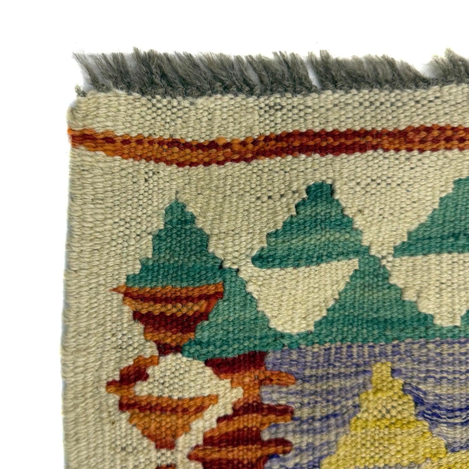 Handmade Vegetable Kelim 4' 2" x 6' 6" ft / 127 x 199 cm - No. Y39488