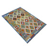 Handmade Afghan Vegetable Kilim 4' 2" x 6' 4" ft / 126 x 193 cm - No. Y39490