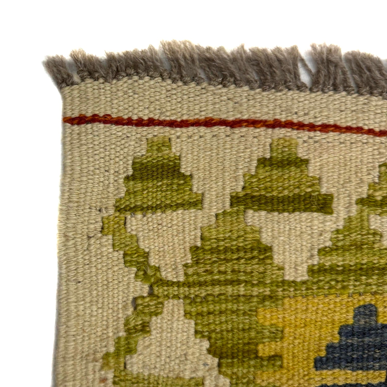Hand Knotted Afghan Style Kilim 4' 2" x 6' 11" ft / 127 x 210 cm - No. Y39491