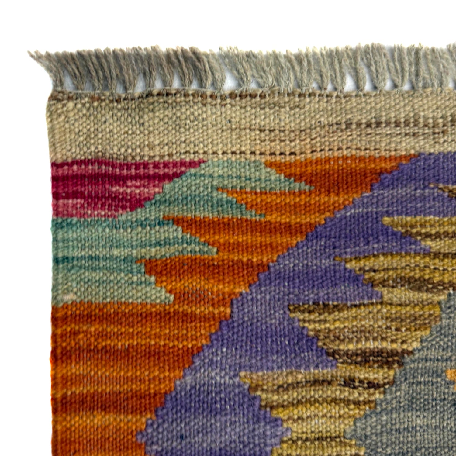 Handmade Turkish Design Wool Kilim 4' 2" x 6' 0" ft / 127 x 184 cm - No. Y39493