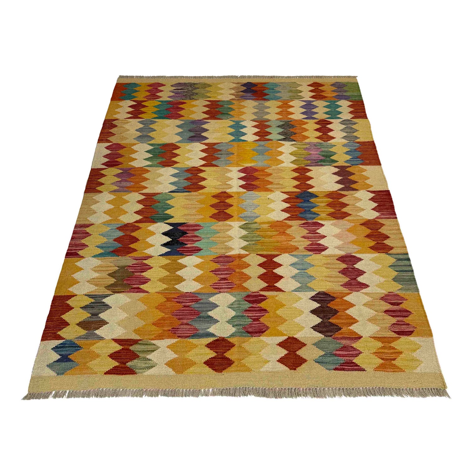 Small Size Chobi Kilim 4' 1" x 5' 10" ft / 124 x 177 cm - No. Y39495