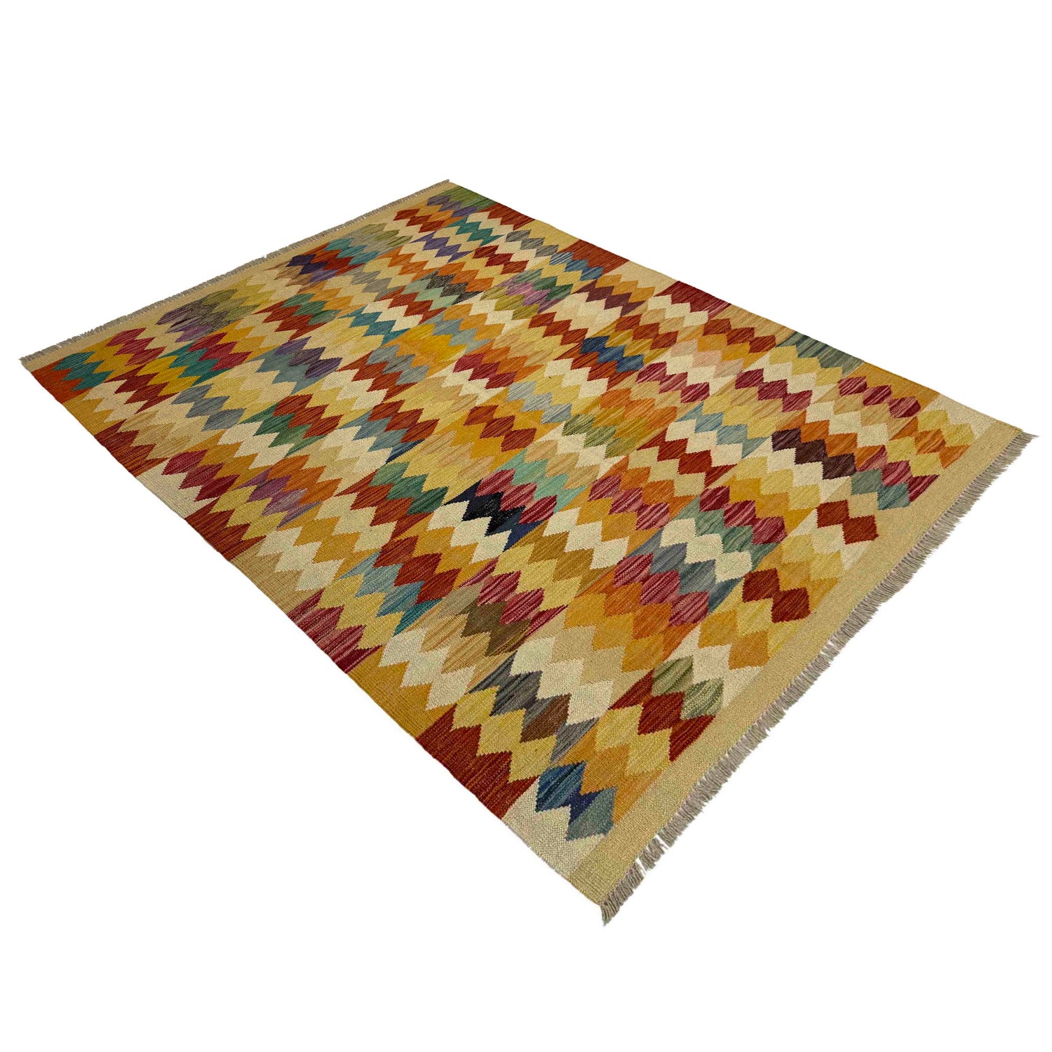 Small Size Chobi Kilim 4' 1" x 5' 10" ft / 124 x 177 cm - No. Y39495
