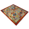 Hand Knotted Flatweave Kilim 4' 1" x 5' 6" ft / 125 x 168 cm - No. Y39497