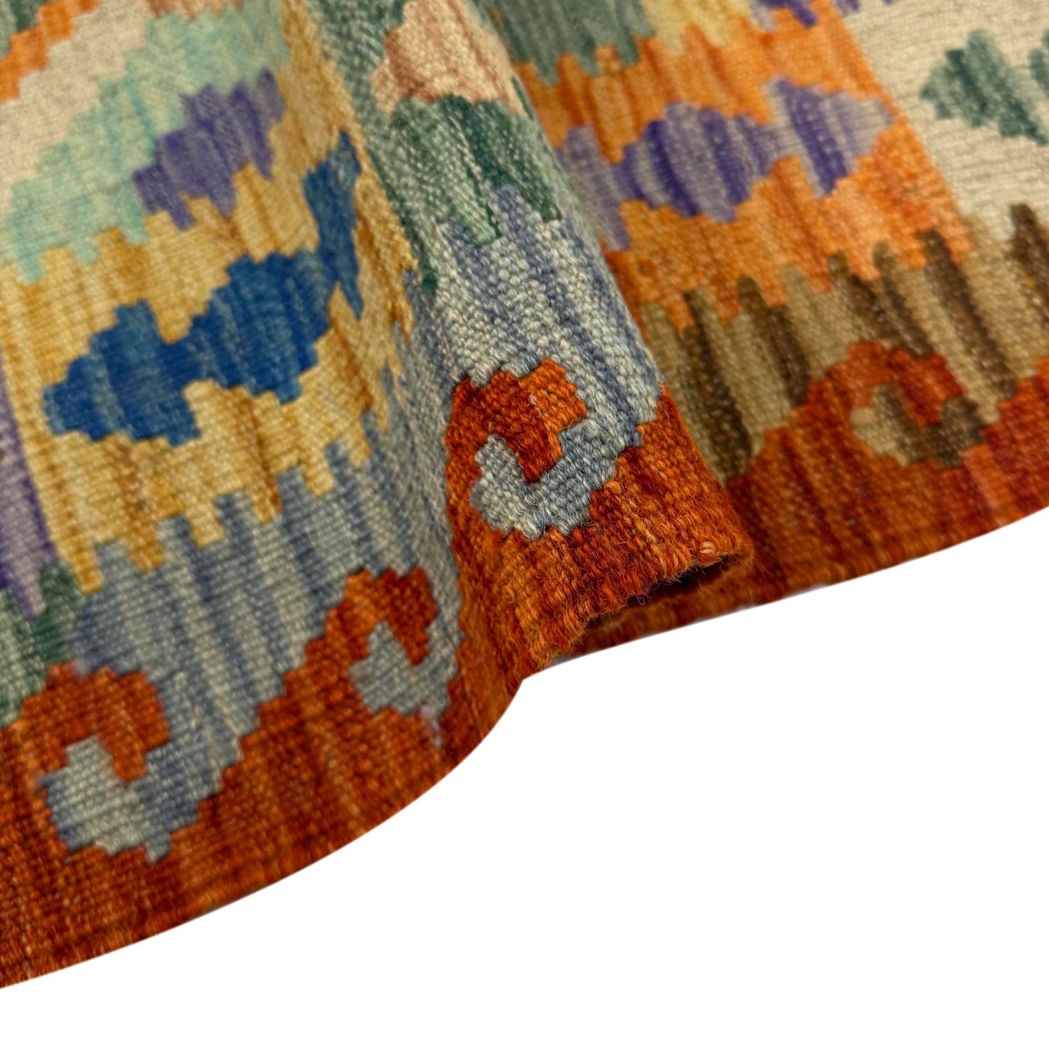 Hand Knotted Flatweave Kilim 4' 1" x 5' 6" ft / 125 x 168 cm - No. Y39497