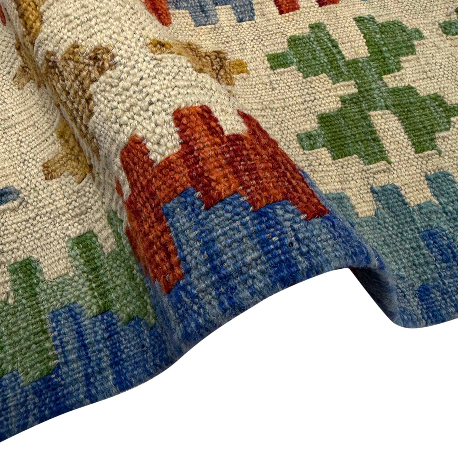 Handmade Turkish Design Wool Kilim 5' 10" x 8' 1" ft / 179 x 246 cm - No. Y39501