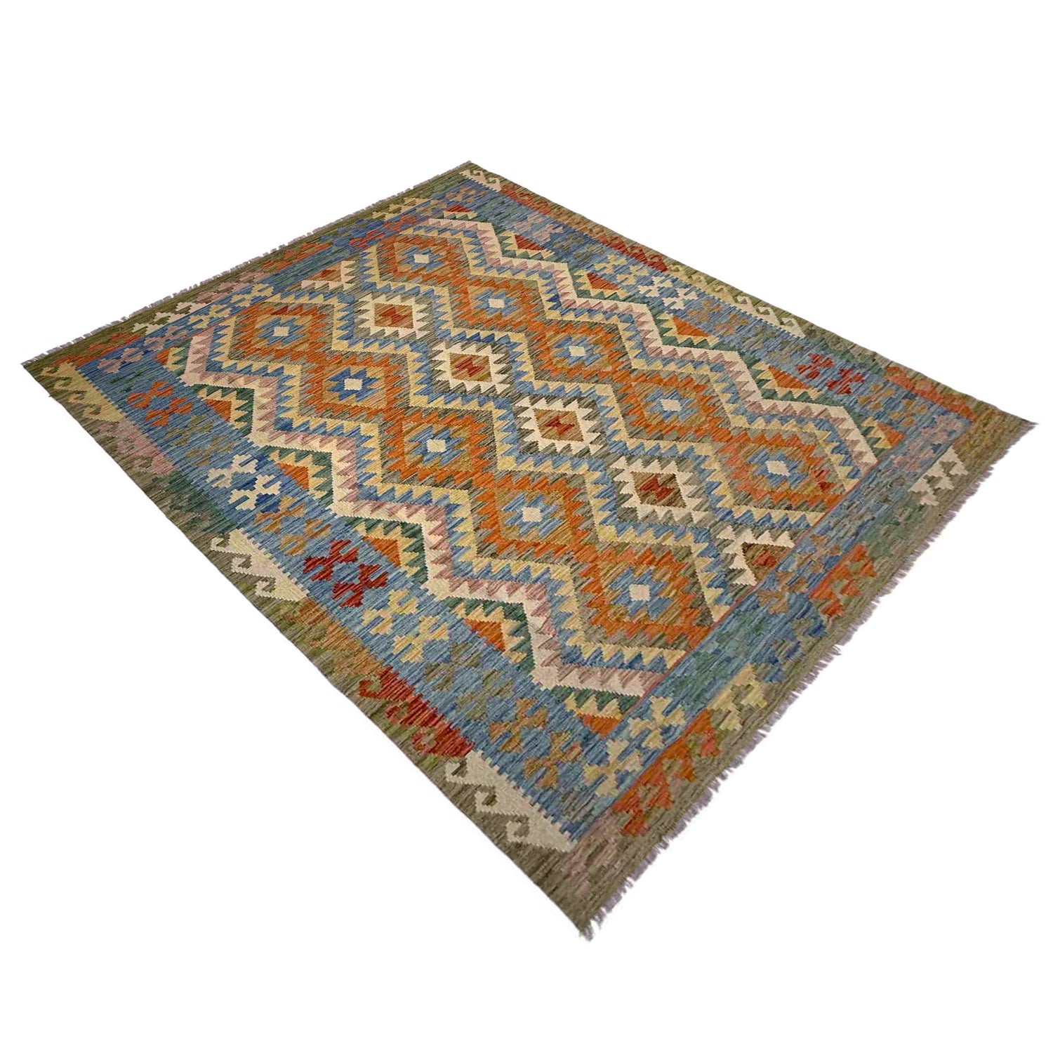 Hand Knotted Flatweave Kilim 5' 9" x 8' 1" ft / 175 x 247 cm - No. Y39502
