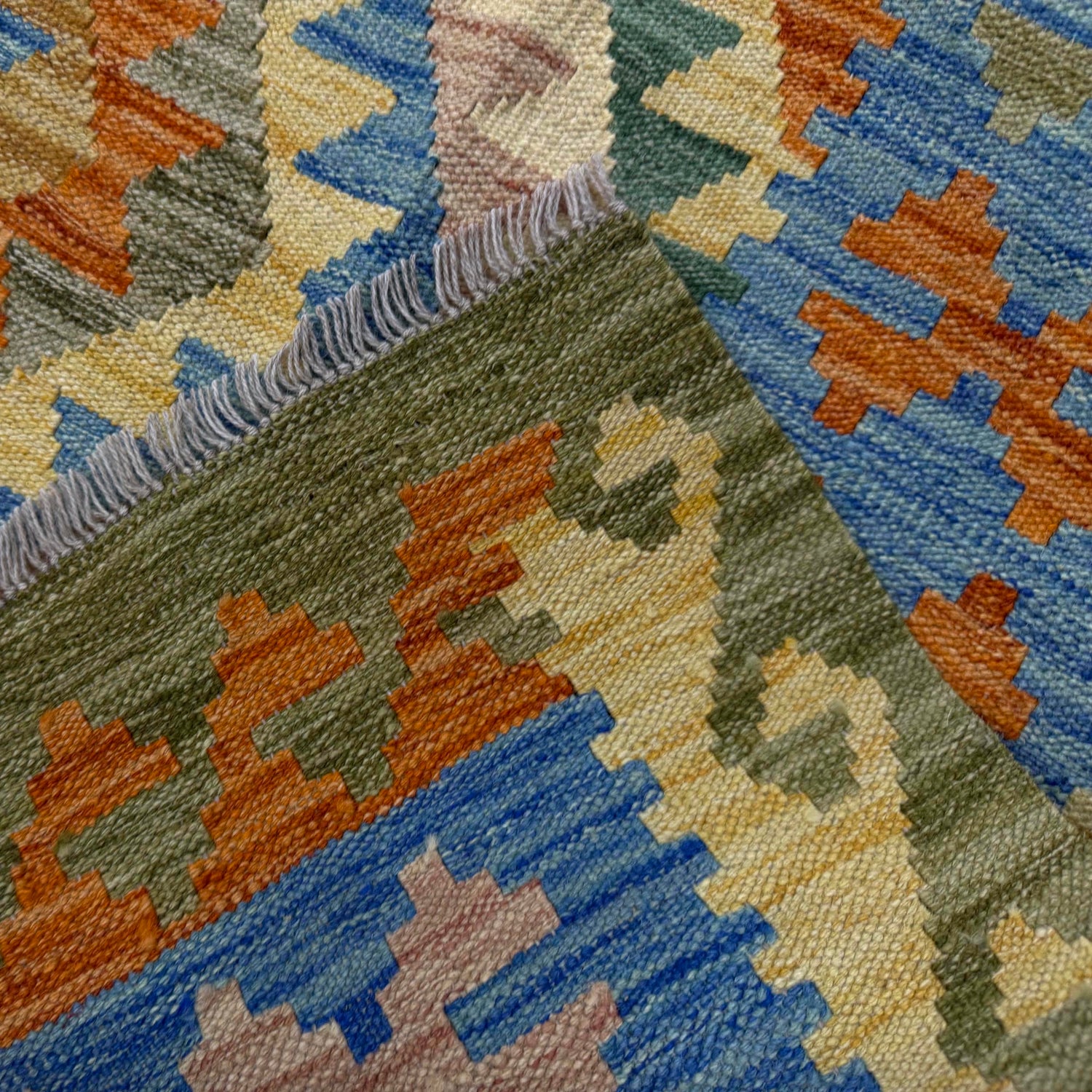 Hand Knotted Flatweave Kilim 5' 9" x 8' 1" ft / 175 x 247 cm - No. Y39502