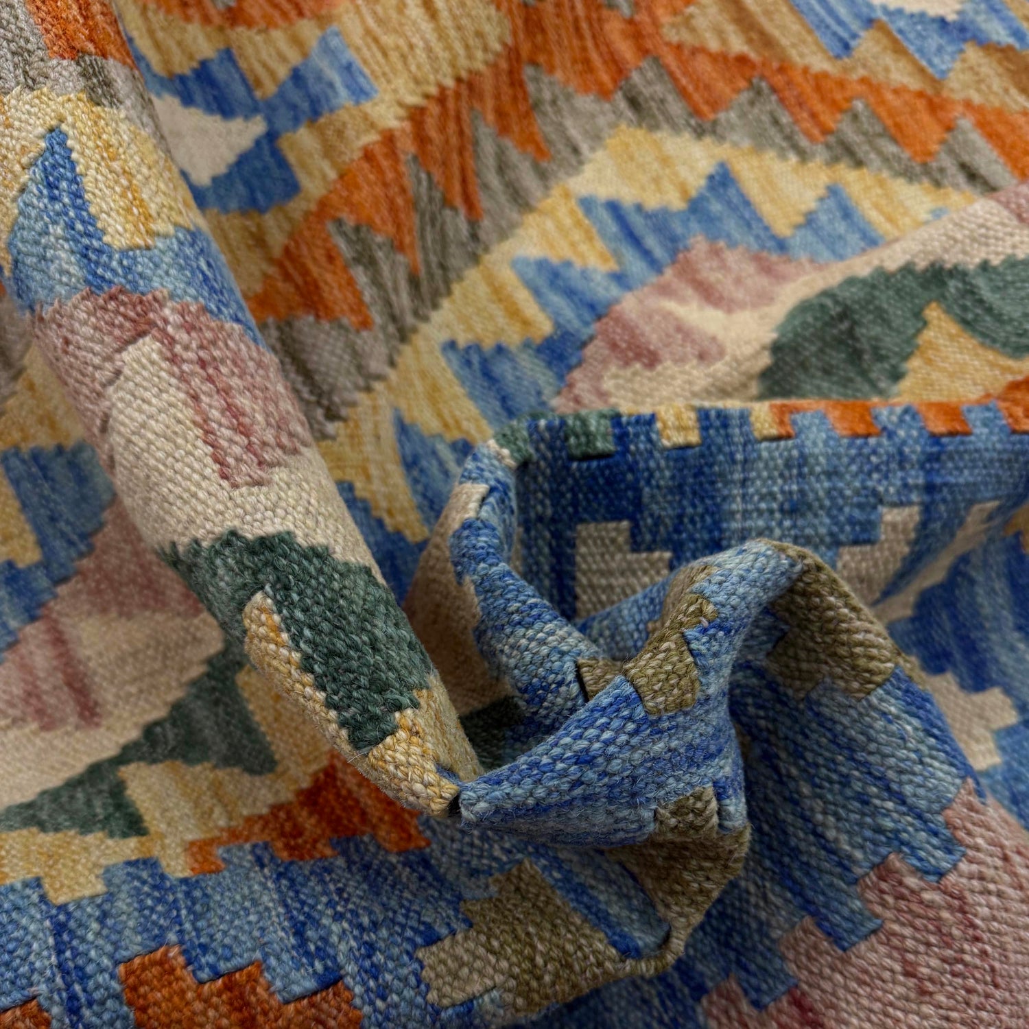 Hand Knotted Flatweave Kilim 5' 9" x 8' 1" ft / 175 x 247 cm - No. Y39502