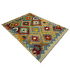 Hand Made Afghan Kilim 4' 2" x 5' 10" ft / 126 x 177 cm - No. Y39503