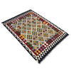 Handmade Vegetable Kelim 4' 6" x 5' 8" ft / 138 x 172 cm - No. Y39506