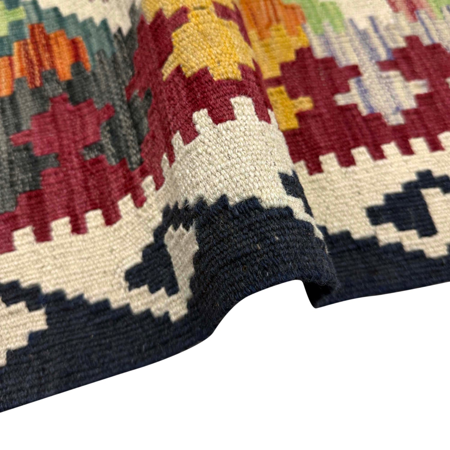 Handmade Vegetable Kelim 4' 6" x 5' 8" ft / 138 x 172 cm - No. Y39506