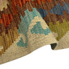 Multi Color ful Flat-Weave Wool Kilim 4' 0" x 6' 6" ft / 123 x 198 cm - No. Y39507