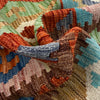 Multi Color ful Flat-Weave Wool Kilim 4' 0" x 6' 6" ft / 123 x 198 cm - No. Y39507