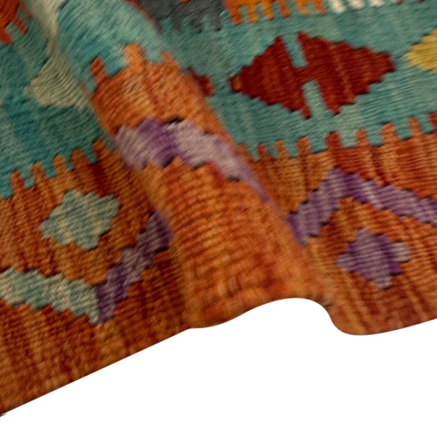 Handmade Vegetable Kilim 4' 4" x 6' 2" ft / 131 x 188 cm - No. Y39508