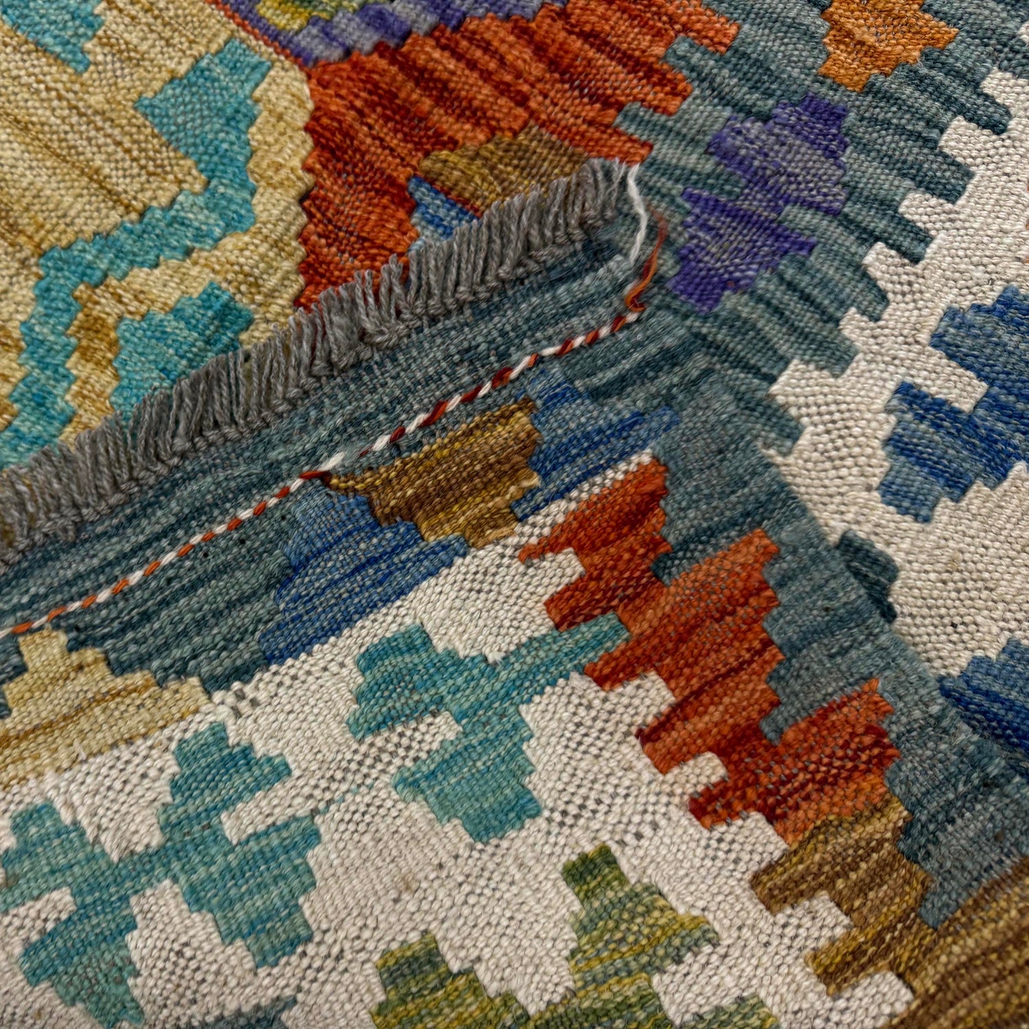 Handmade Vegetable Kilim 5' 9" x 8' 2" ft / 176 x 250 cm - No. Y39510