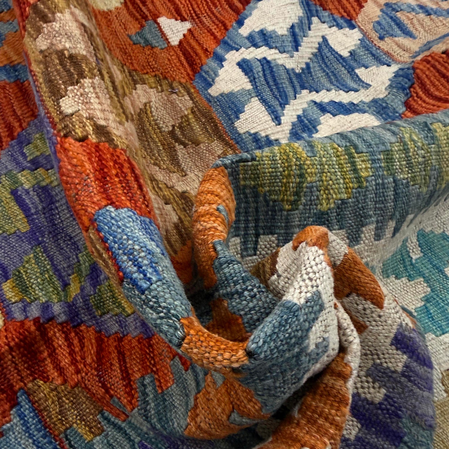 Handmade Vegetable Kilim 5' 9" x 8' 2" ft / 176 x 250 cm - No. Y39510