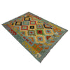 Handmade Vegetable Kelim 4' 0" x 6' 6" ft / 122 x 199 cm - No. Y39511