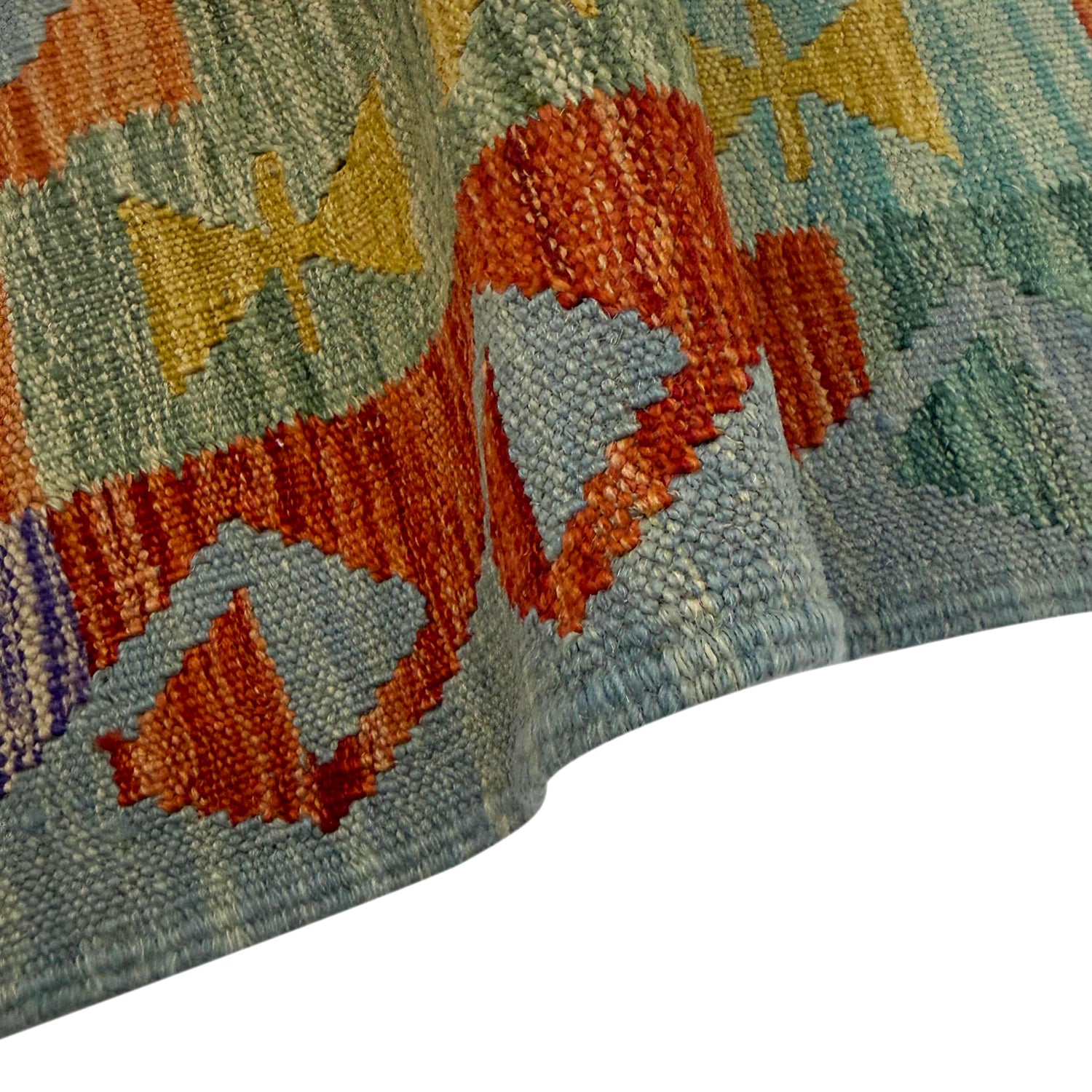 Handmade Vegetable Kelim 4' 0" x 6' 6" ft / 122 x 199 cm - No. Y39511