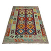 Hand Woven Wool Kelim 3' 9" x 5' 7" ft / 114 x 170 cm - No. Y39513