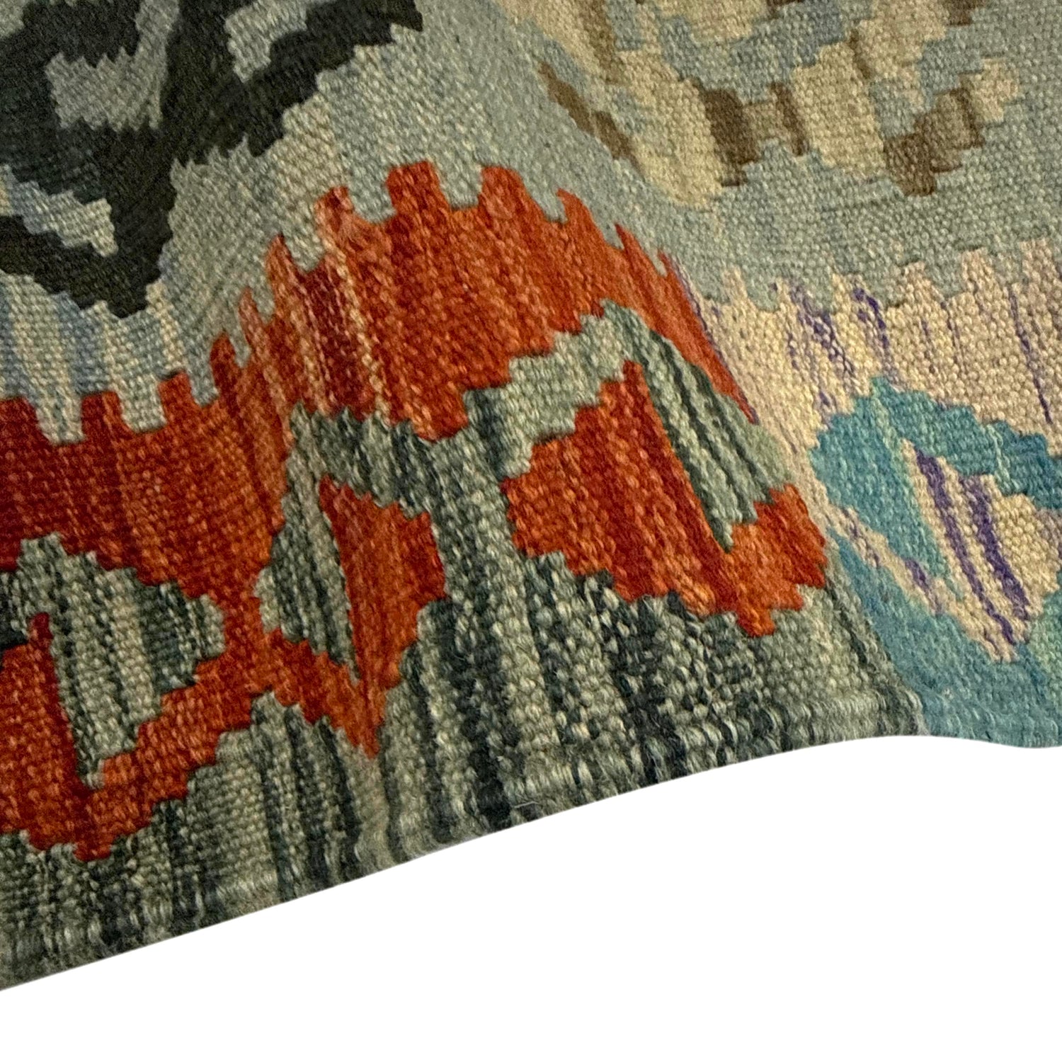 Handmade Turkish Design Wool Kilim 3' 10" x 5' 9" ft / 117 x 175 cm - No. Y39514