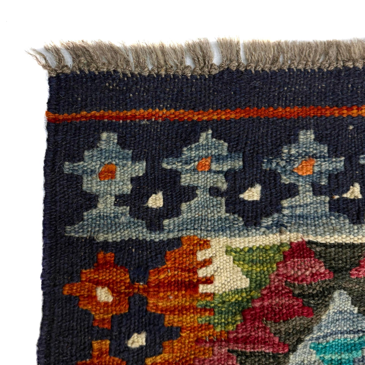 Hand Woven Wool Kelim 5' 10" x 8' 2" ft / 178 x 250 cm - No. Y39517