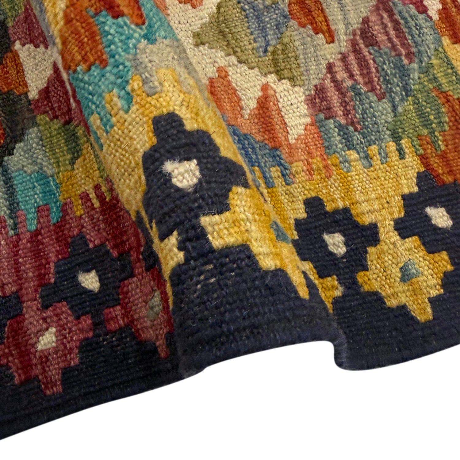 Hand Woven Wool Kelim 5' 10" x 8' 2" ft / 178 x 250 cm - No. Y39517