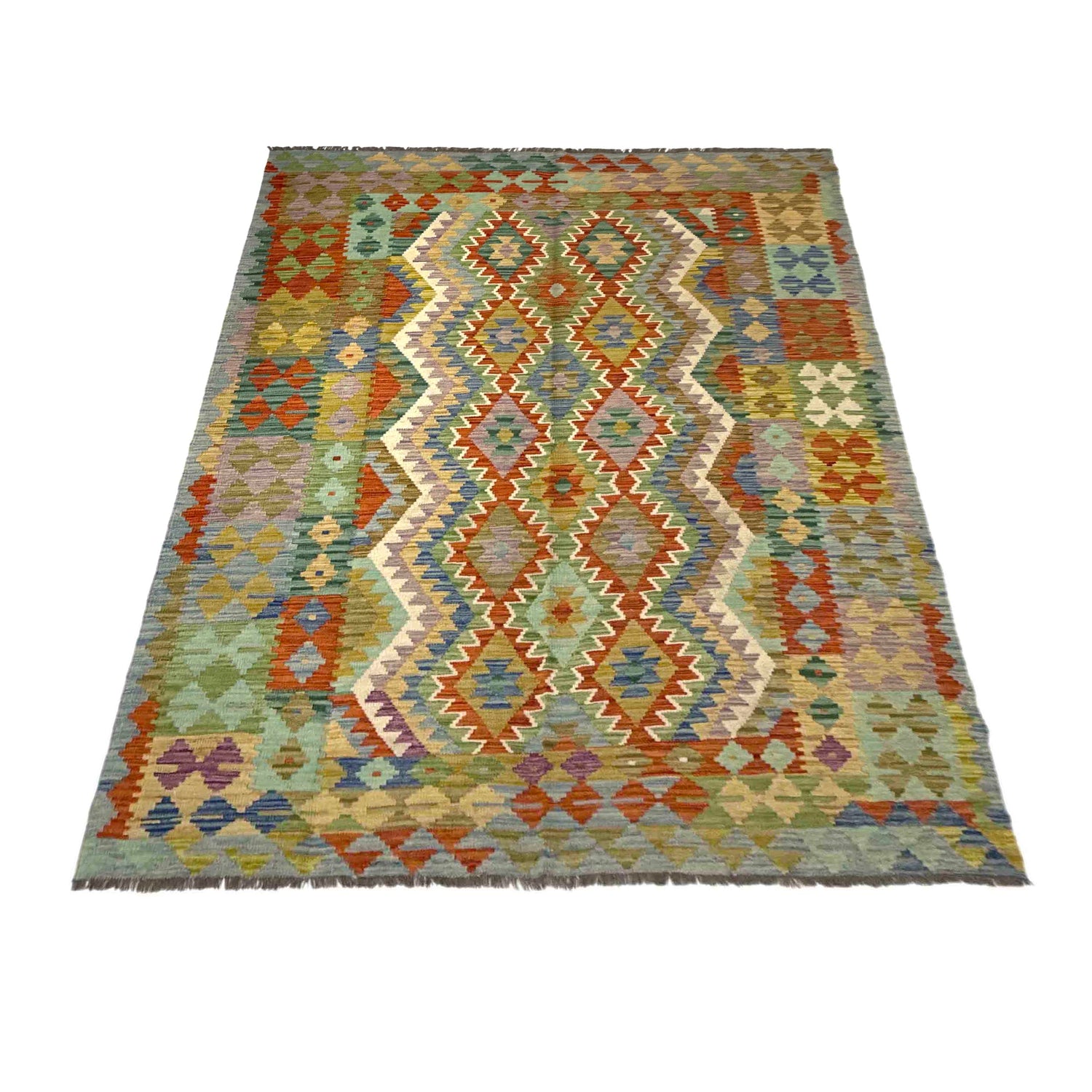 Medium Size Chobi Kilim 5' 8" x 8' 2" ft / 172 x 250 cm - No. Y39519