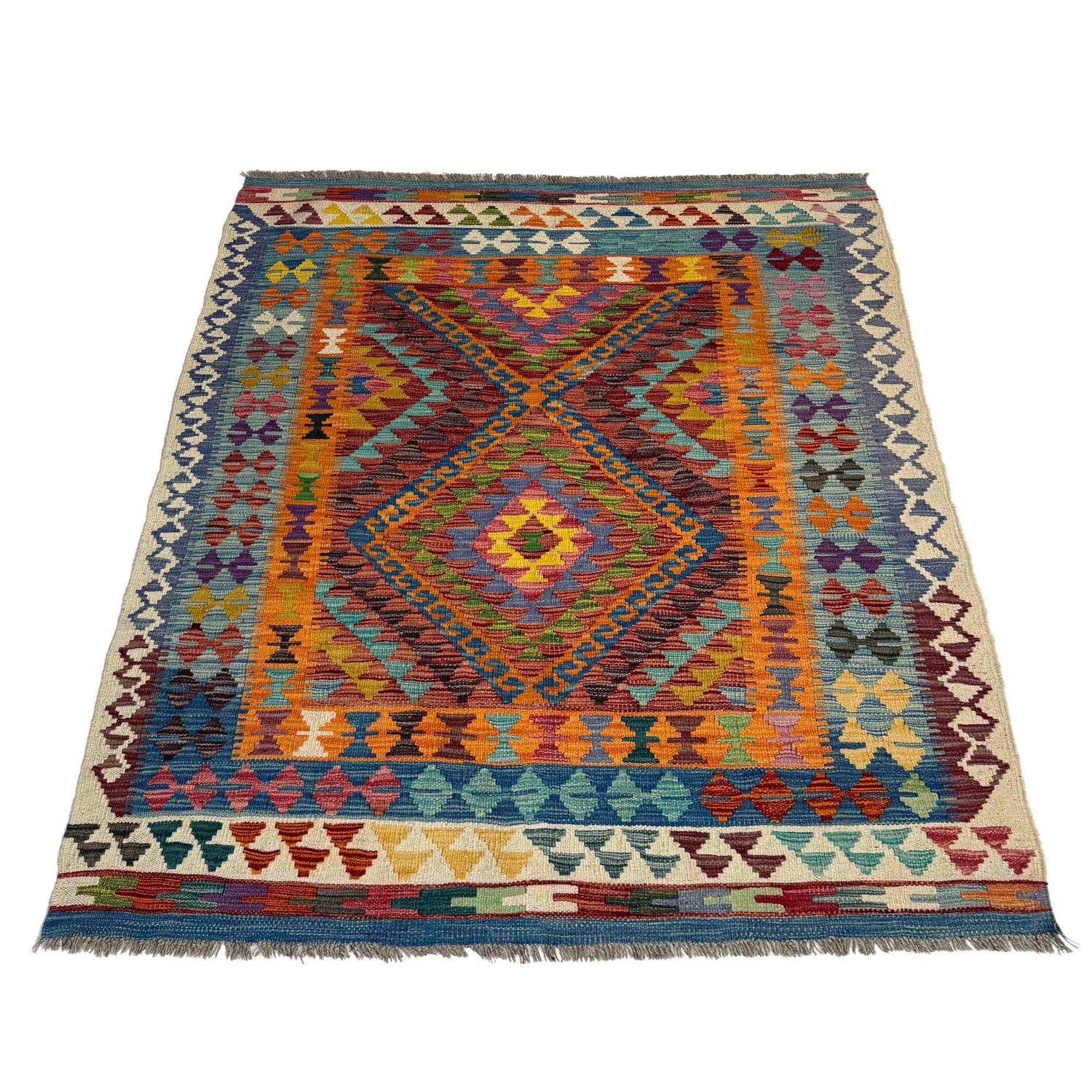 Small Size Chobi Kilim 4' 3" x 5' 5" ft / 129 x 166 cm - No. Y39521