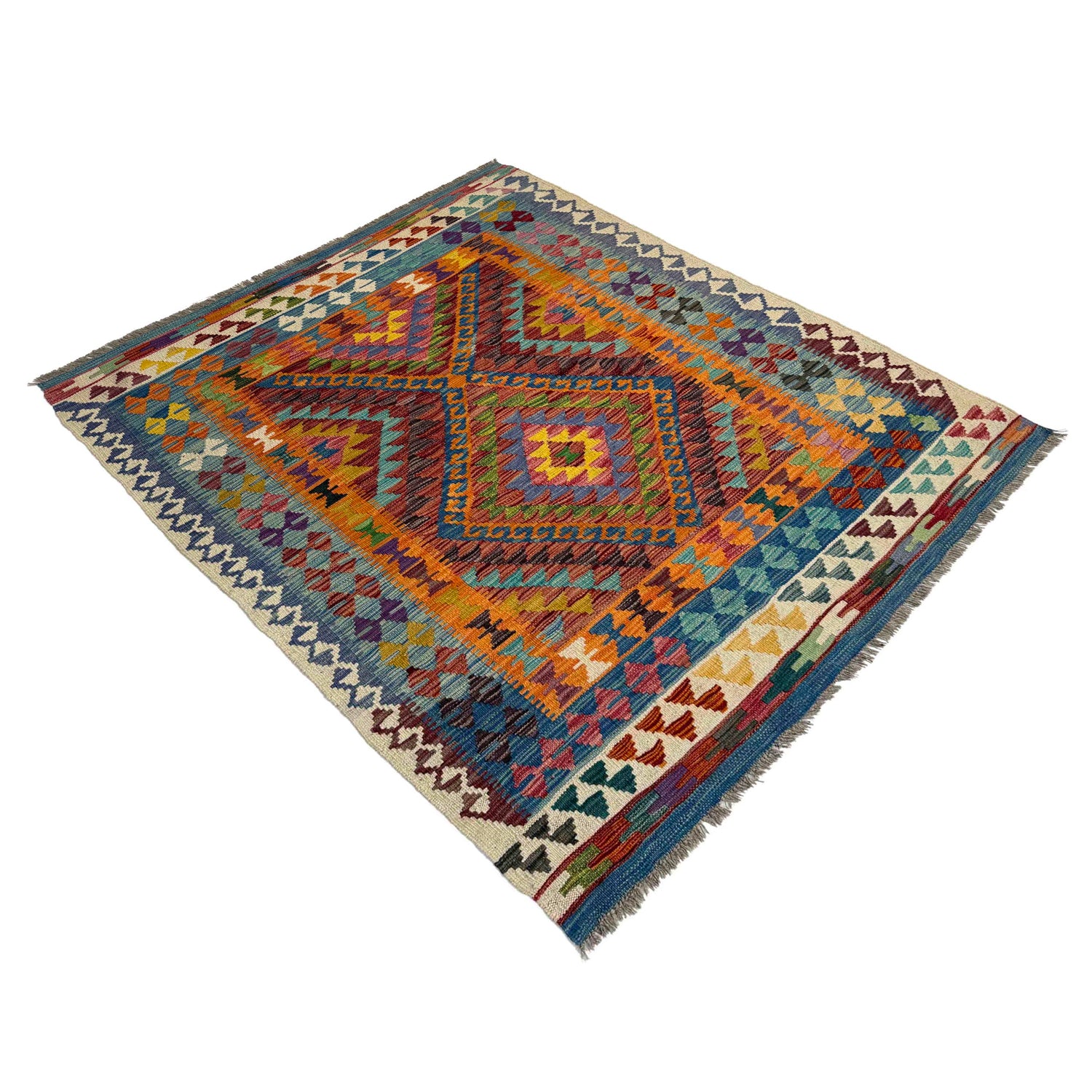 Small Size Chobi Kilim 4' 3" x 5' 5" ft / 129 x 166 cm - No. Y39521