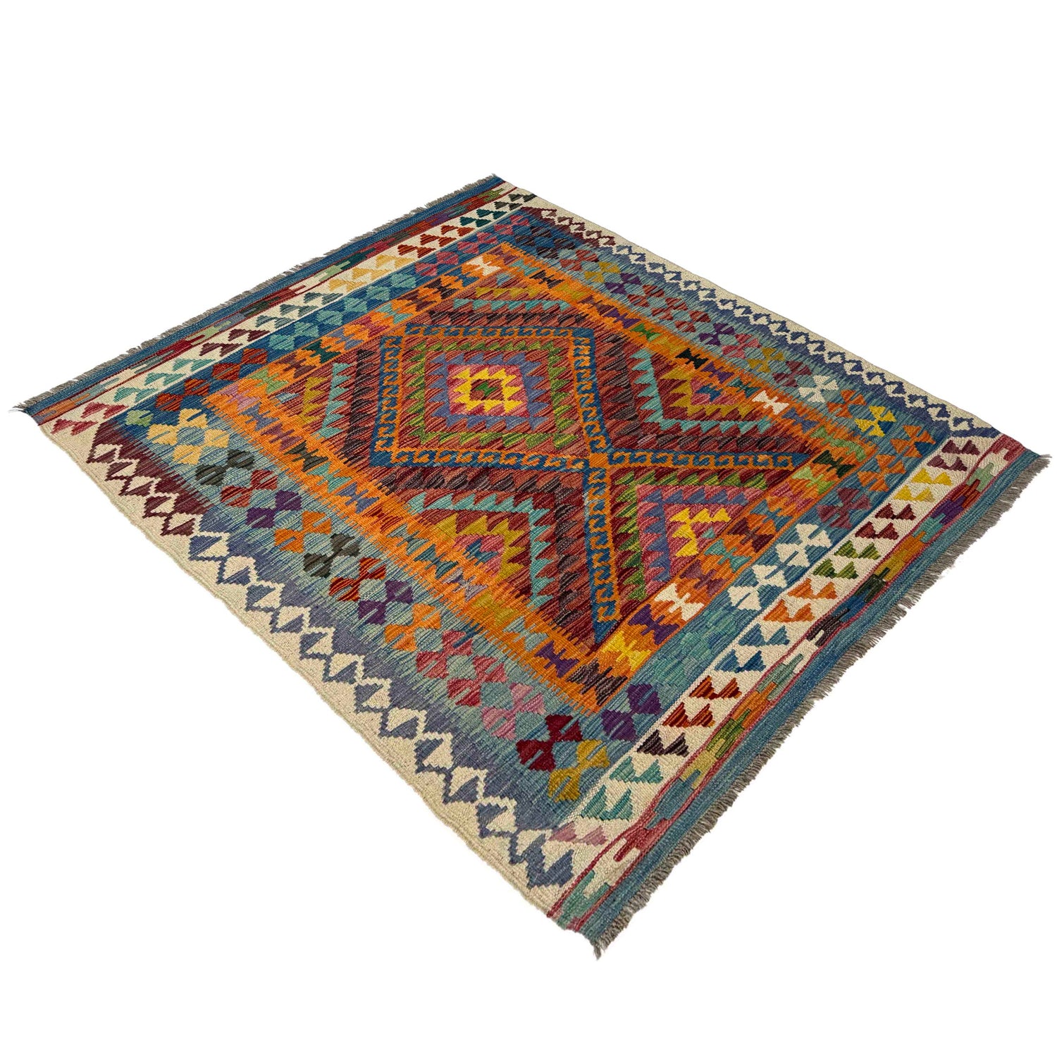 Small Size Chobi Kilim 4' 3" x 5' 5" ft / 129 x 166 cm - No. Y39521