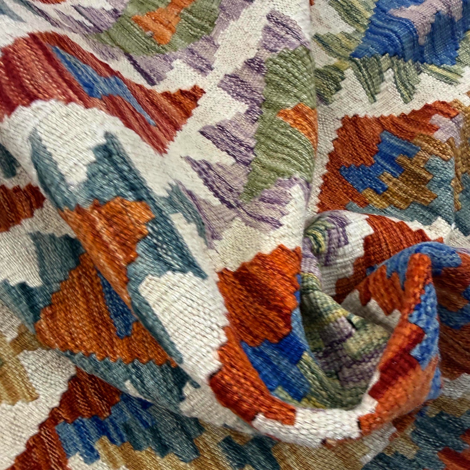 Handmade Afghan Vegetable Kilim 5' 9" x 8' 2" ft / 176 x 248 cm - No. Y39522