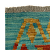 Multi Color ful Flat-Weave Wool Kilim 5' 7" x 7' 11" ft / 171 x 241 cm - No. Y39524