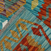 Multi Color ful Flat-Weave Wool Kilim 5' 7" x 7' 11" ft / 171 x 241 cm - No. Y39524
