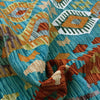 Multi Color ful Flat-Weave Wool Kilim 5' 7" x 7' 11" ft / 171 x 241 cm - No. Y39524