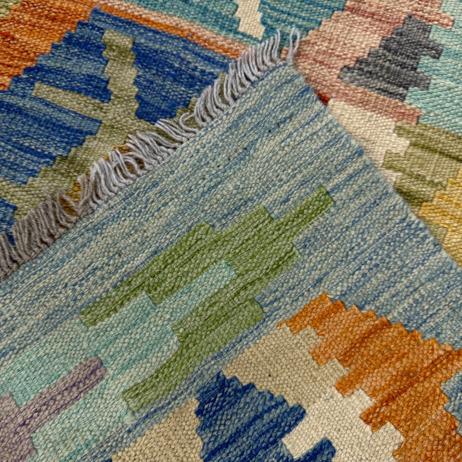 Handmade Vegetable Kilim 5' 10" x 8' 2" ft / 178 x 250 cm - No. Y39525