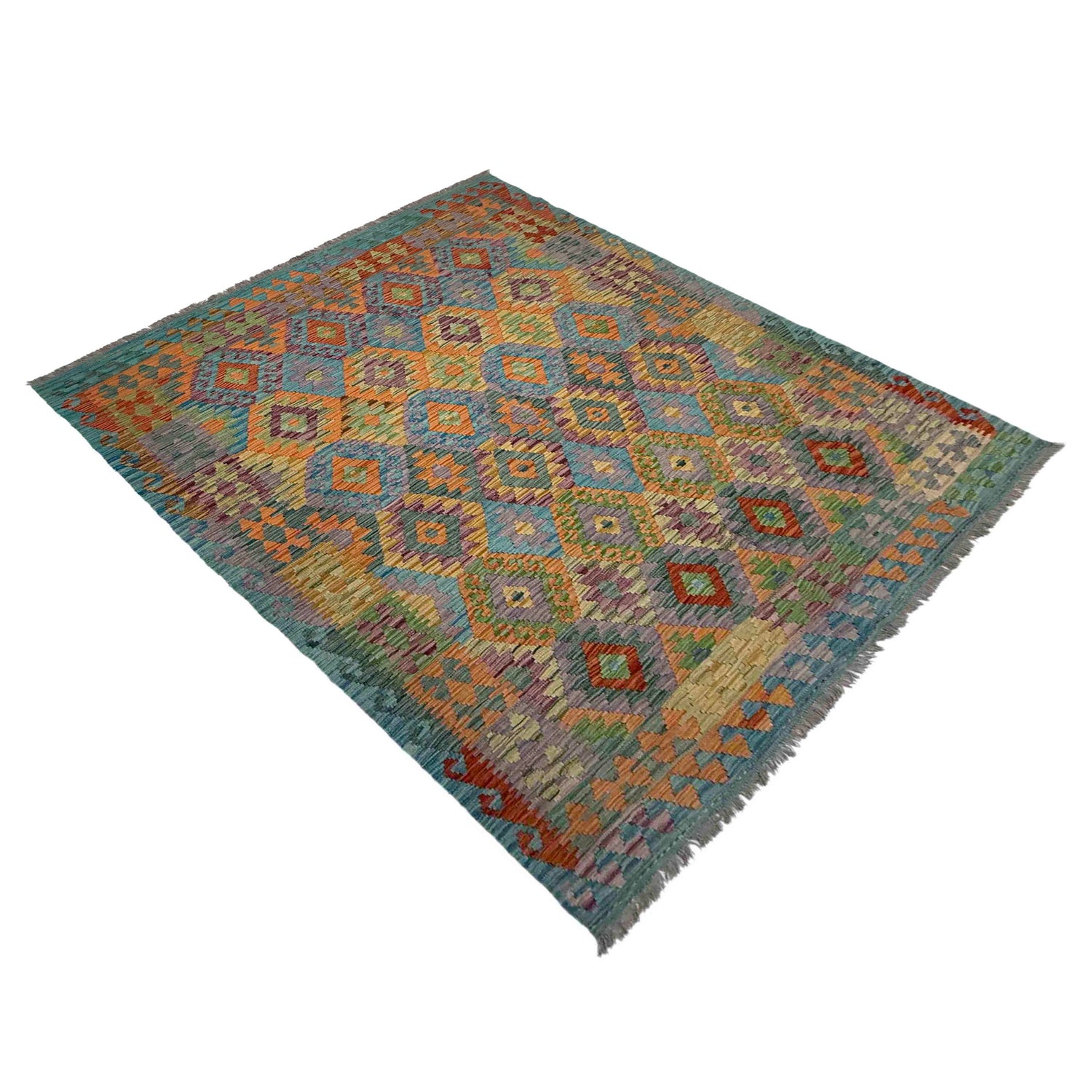 Handmade Vegetable Kelim 5' 10" x 8' 1" ft / 177 x 247 cm - No. Y39526
