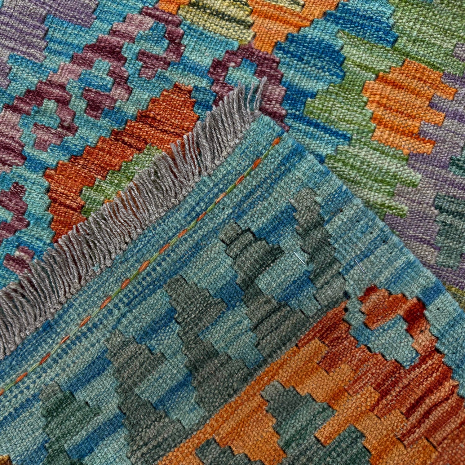 Handmade Vegetable Kelim 5' 10" x 8' 1" ft / 177 x 247 cm - No. Y39526