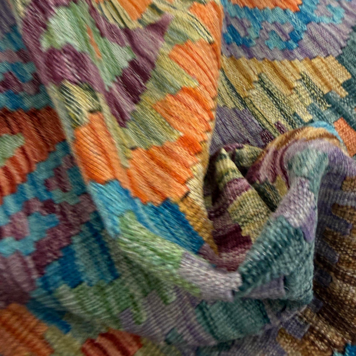 Handmade Vegetable Kelim 5' 10" x 8' 1" ft / 177 x 247 cm - No. Y39526