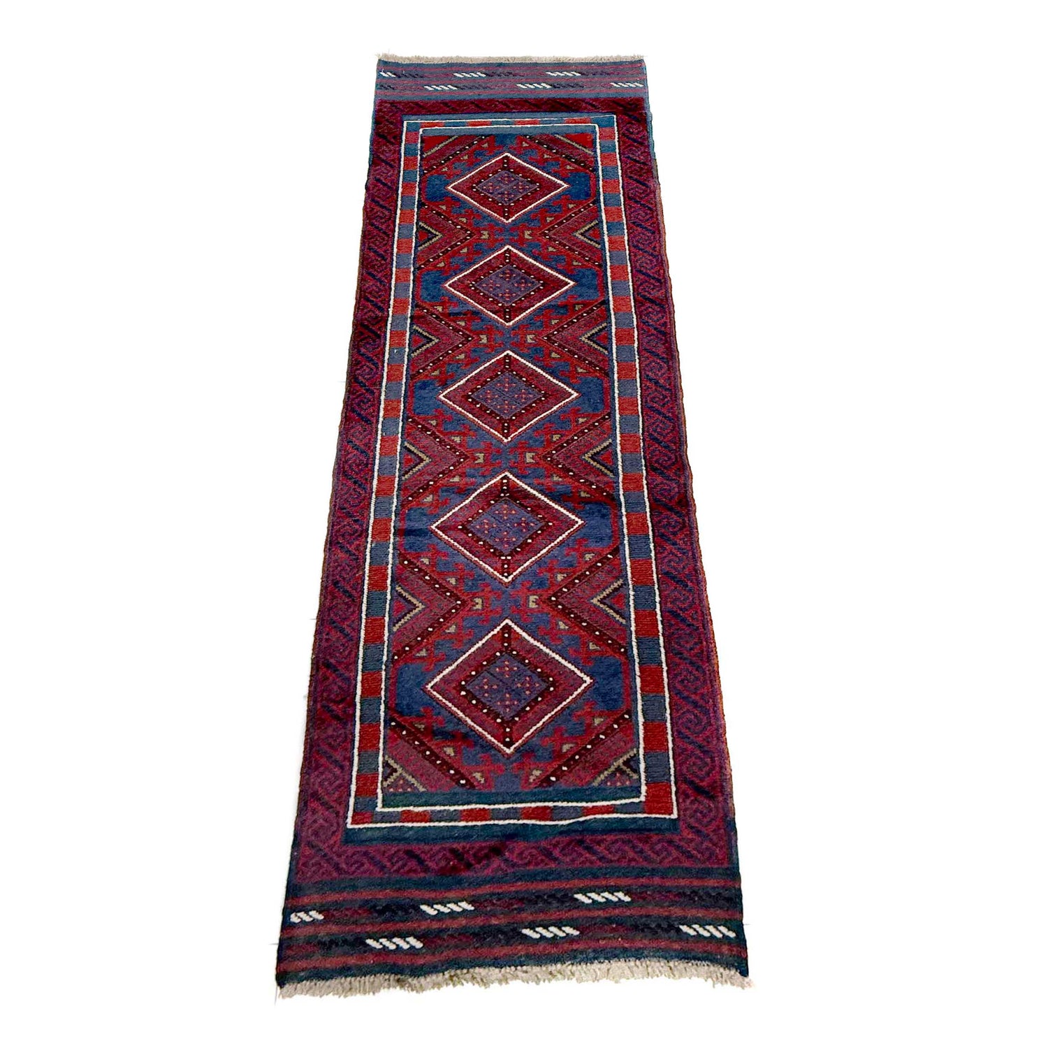 Hand Knotted Mashwani Runner Rug 2' 2" x 7' 11" ft / 65 x 242 cm - No. Y39529