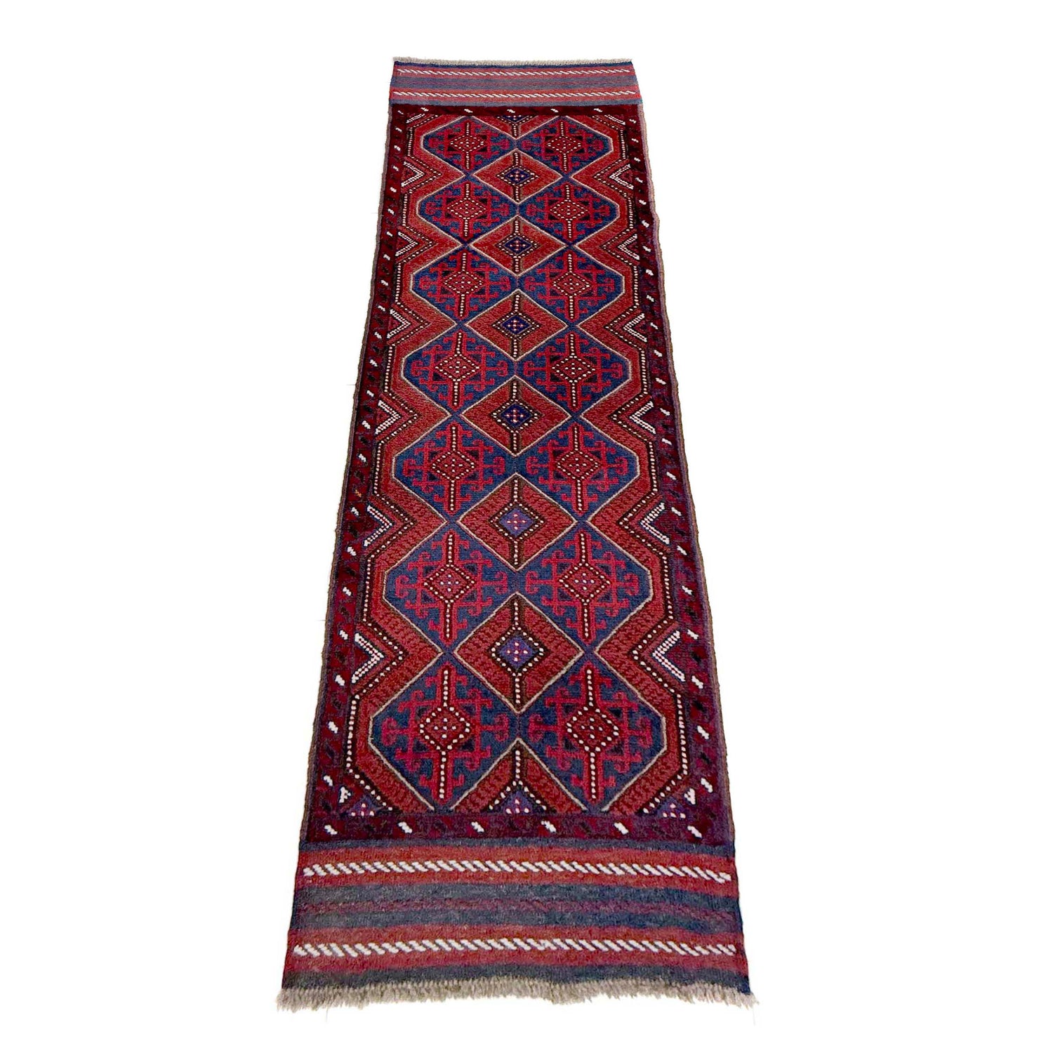 Handmade Afghan Runner Rug 2' 3" x 8' 3" ft / 68 x 251 cm - No. Y39531