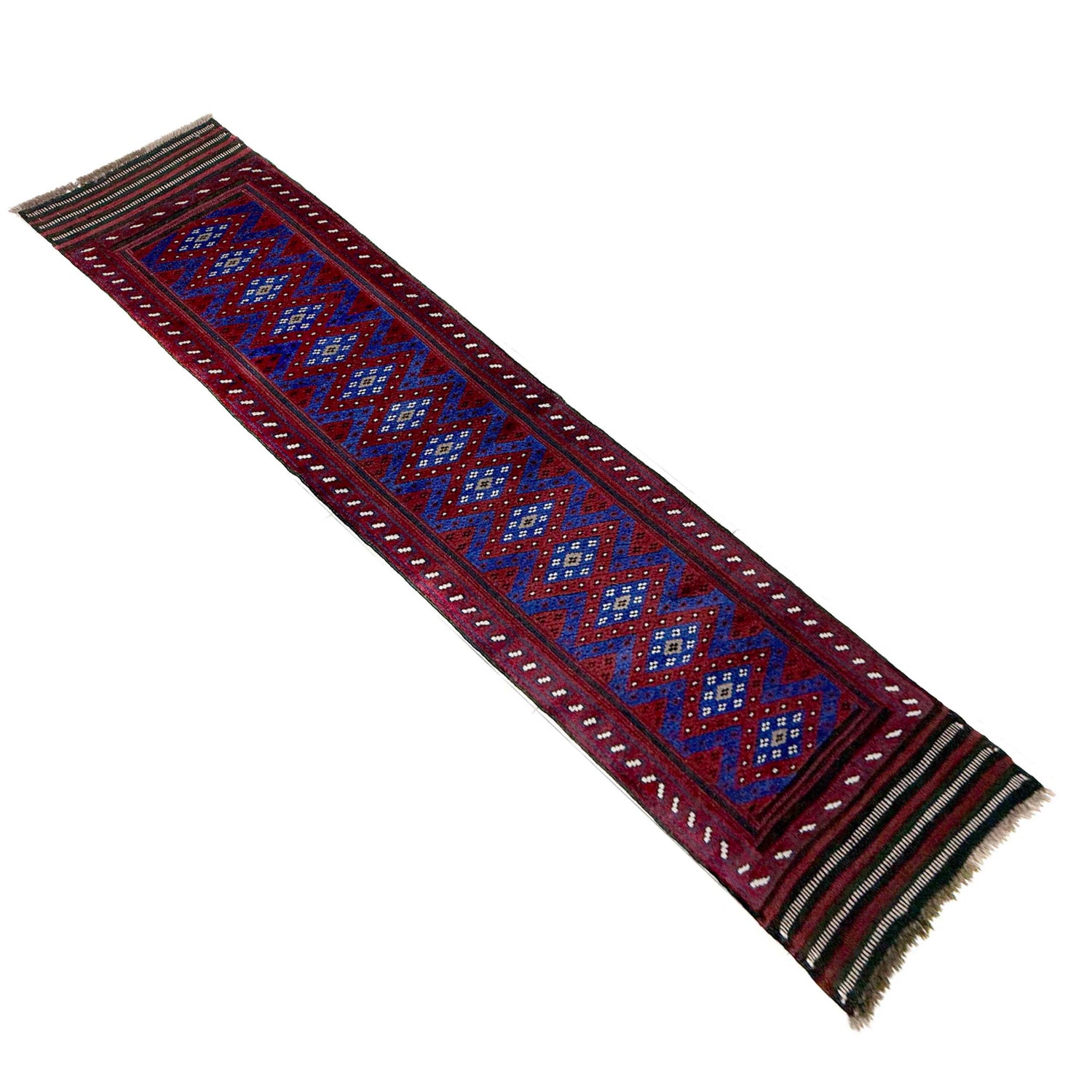 Handmade Mushwani Runner Rug 1' 11" x 8' 3" ft / 58 x 252 cm - No. Y39533