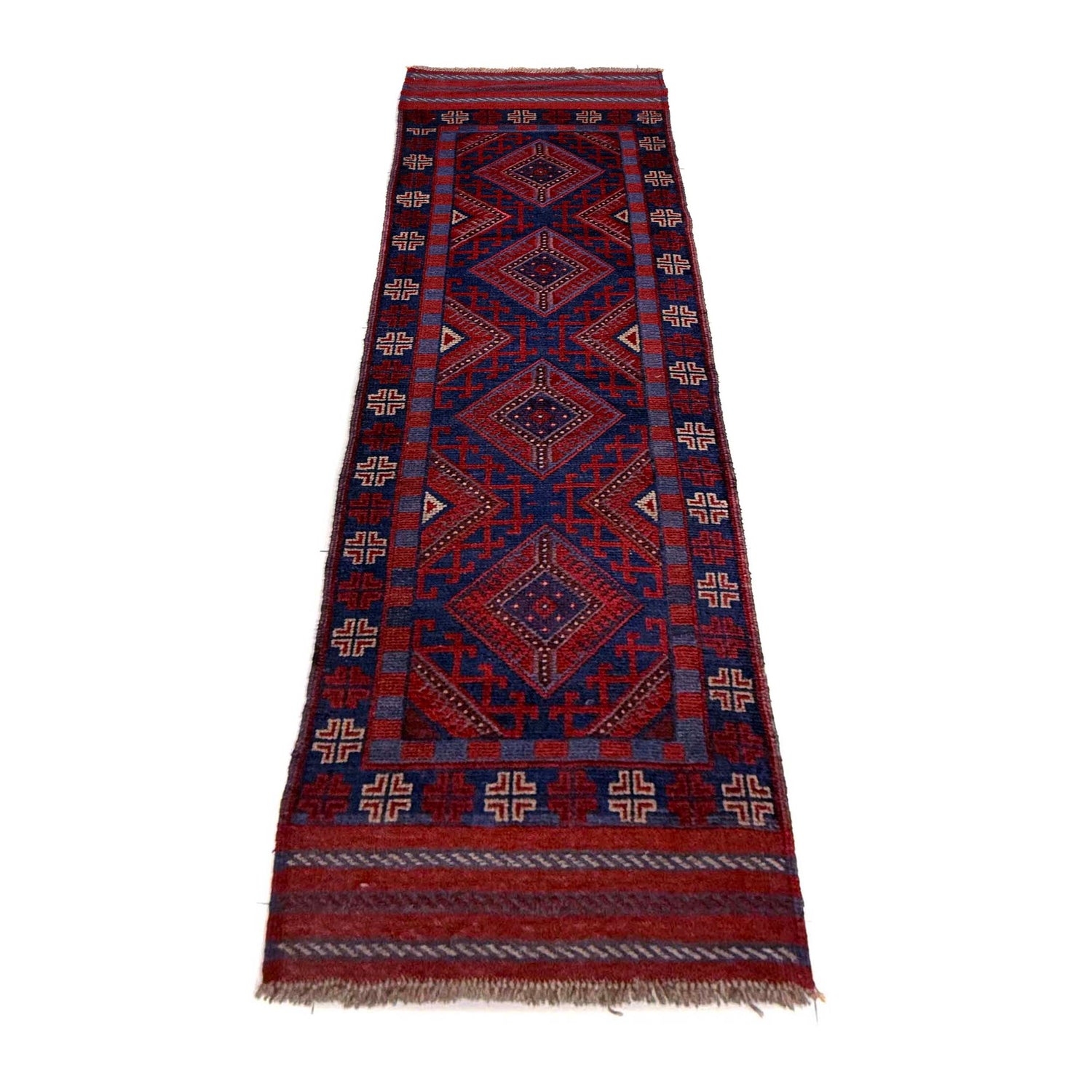 Handmade Wool Mushwani Runner 2' 3" x 7' 9" ft / 69 x 237 cm - No. Y39534