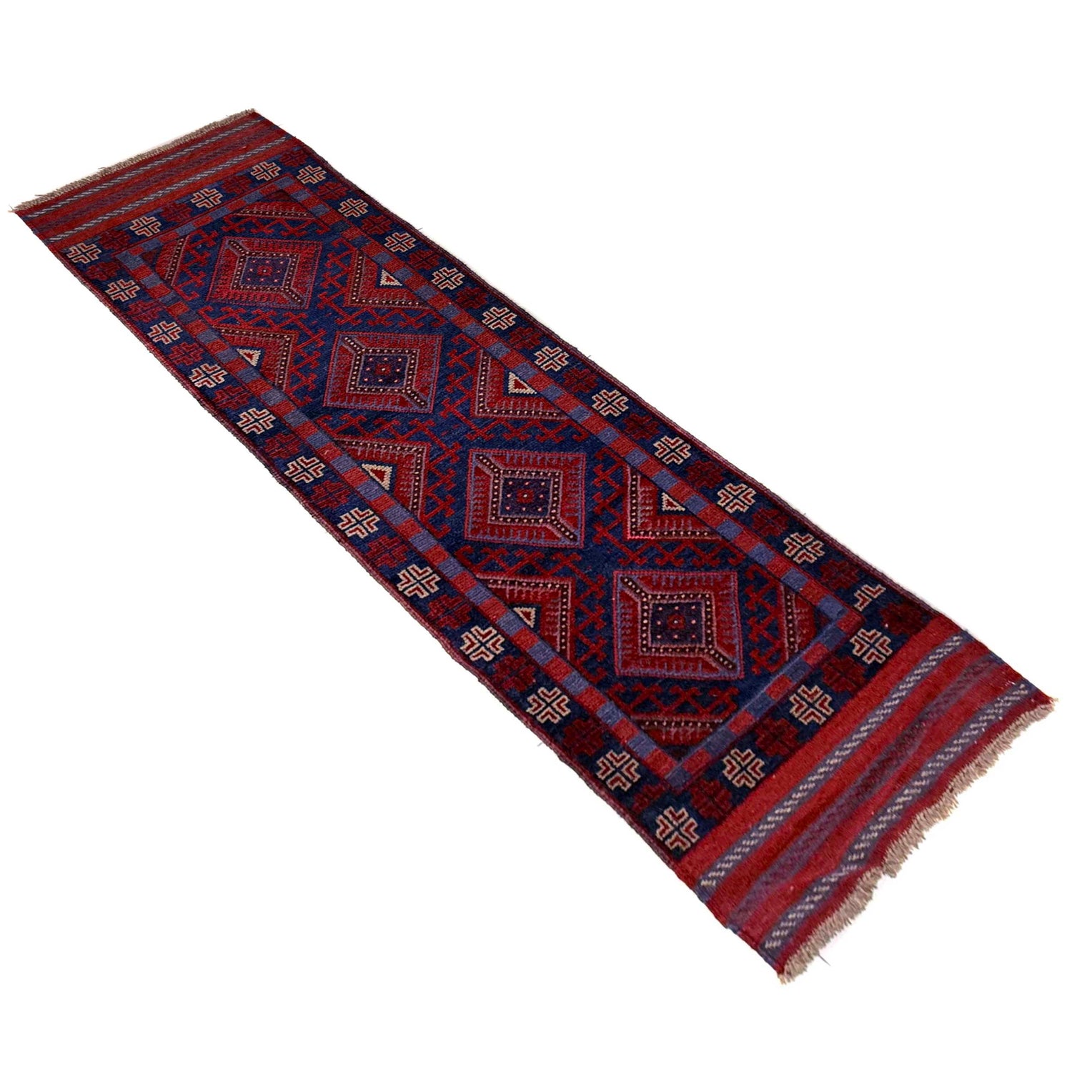 Handmade Wool Mushwani Runner 2' 3" x 7' 9" ft / 69 x 237 cm - No. Y39534
