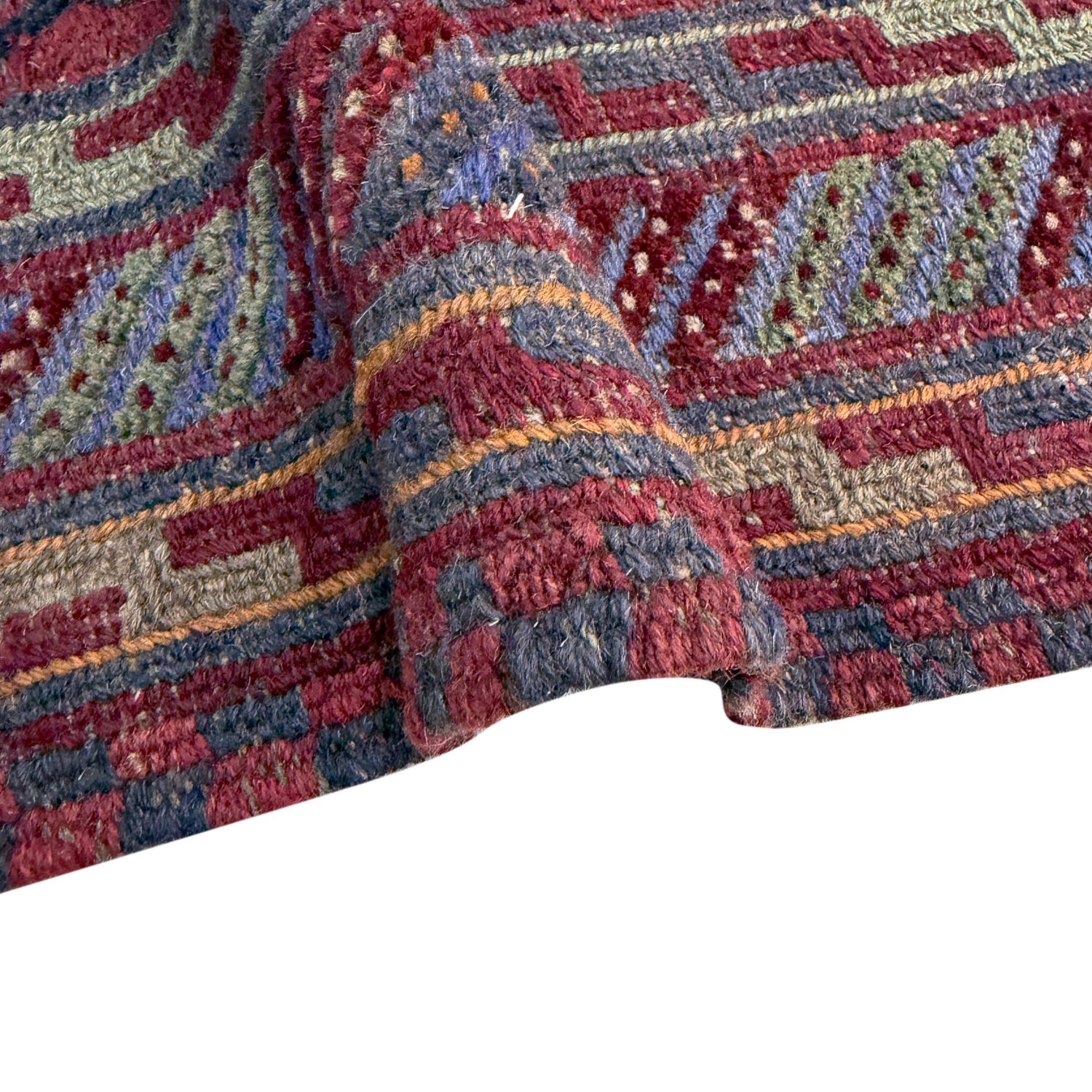 Small Square Mashwani Rug 3' 8" x 4' 2" ft / 113 x 126 cm - No. Y39539