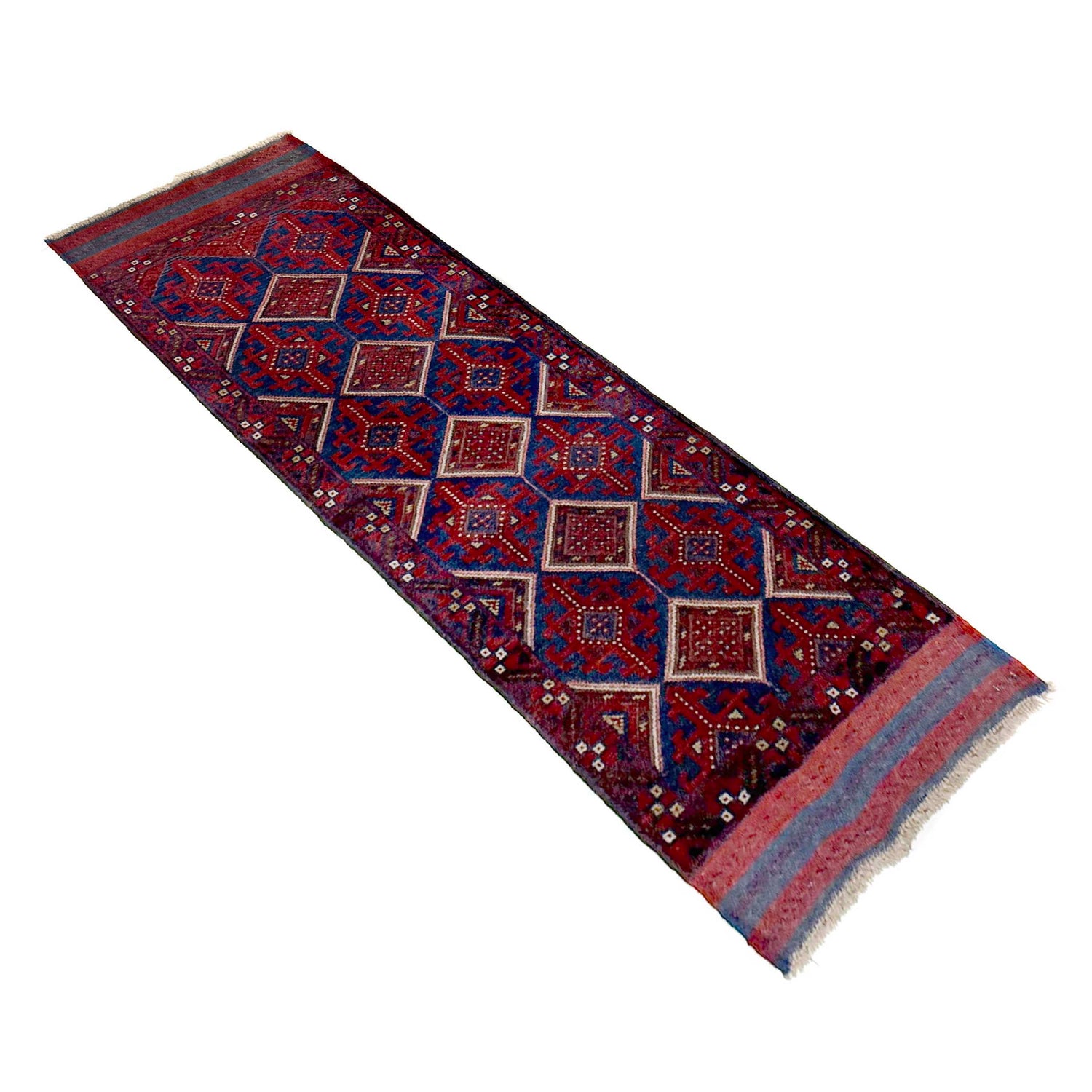 Handmade Afghan Runner Rug 2' 2" x 7' 7" ft / 66 x 230 cm - No. Y39540