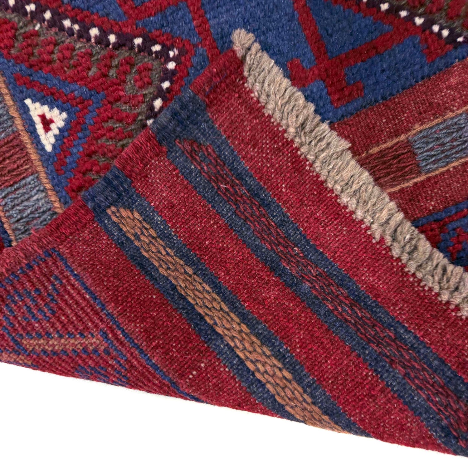Handmade Afghan Runner Rug 2' 0" x 8' 0" ft / 62 x 243 cm - No. Y39541